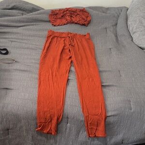 Burnt orange Two-Piece Set